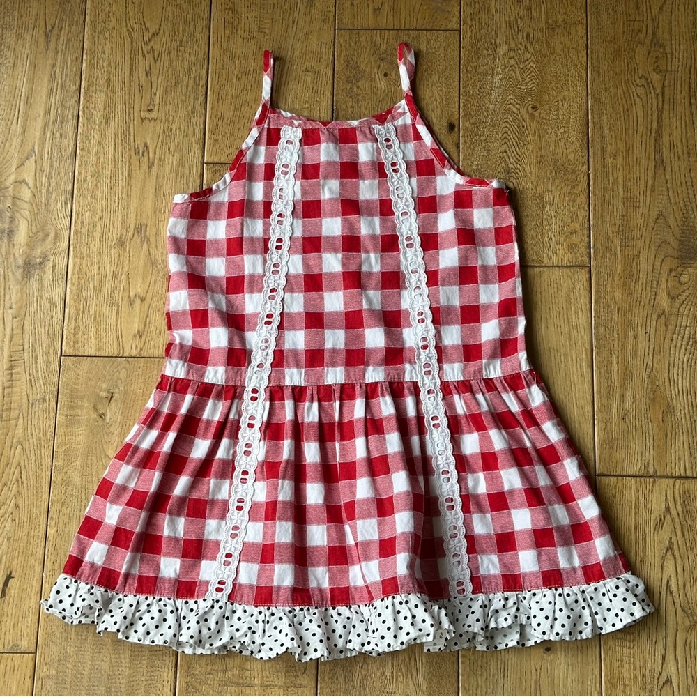 Marmellata Red and White Gingham Dress size 6X